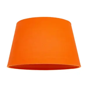 Traditional Linen Fabric Drum Shade for Pendant & Lampshade Orange / 12.5cm H x 20cm W x 20cm D