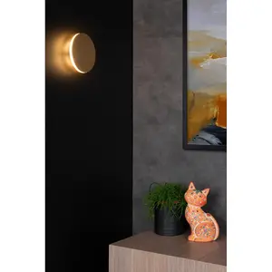 Lucide Eklyps Led Modern Wall Light 15cm - LED - 1x6W 3000K - Matt Gold, Brass