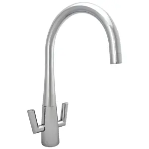 Astini Cosmopolitan Chrome Twin Lever Kitchen Sink Mixer Tap HK50