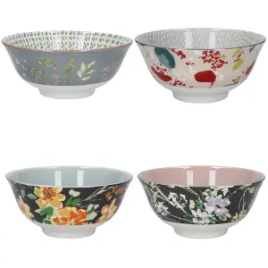 KitchenCraft 4-Piece Ceramic Cereal / Dessert Bowl Set