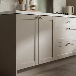 GoodHome Ashmead Matt pebble Tall Clad on larder panel (H)2400mm (W)600mm