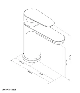 GoodHome Piana Basin Mono mixer Tap