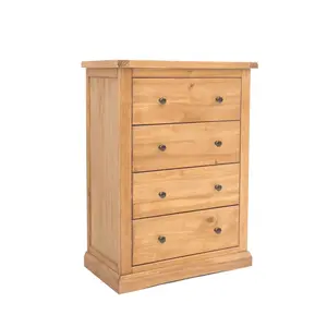 Lucca 4 Drawer Chest of Drawers Brass Knob