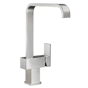 Cookology ELBA Mixer Tap for Kitchen with Single Side Lever - Brushed Stainless Steel