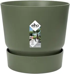 Elho Recycled Plastic Greenville Round 47cm Leaf Green Plant Pot