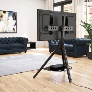 AVF FSL1000HOXBB Hoxton Tripod TV Stand with Bracket for up to 70 inch TVs - Black