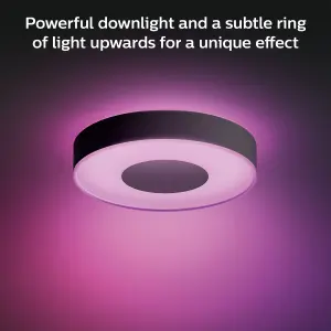 Philips Hue White and Colour Ambiance Infuse large ceiling lamp Black