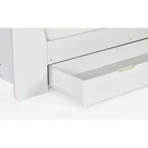 Premier All White Daybed Single 3ft (90cm) and Underbed Trundle Single 3ft (90cm)