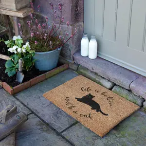 Life Is Better With A Cat Doormat (60 x 40cm)