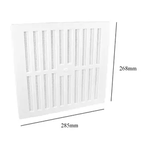 Home Smart 9" x 9" White Plastic Adjustable Air Vent Grille with Flyscreen Cover