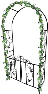 Heavy Duty Garden Arbour Steel Frame Garden Arch - Large, Strong Weather Resistant Metal