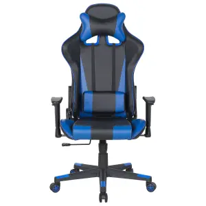 Office Chair Faux Leather Dark Blue GAMER