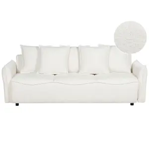 Beliani Modern Sofa Bed KRAMA White Boucle