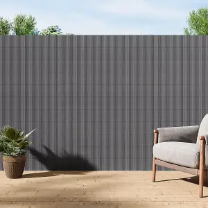 150cm W x 500cm L Sun-blocked Privacy Fence Screen Panels Dark Grey