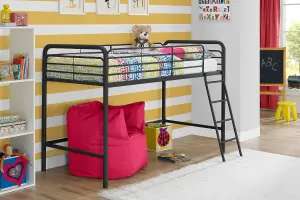 Midsleeper Bunk Bed Black, Single