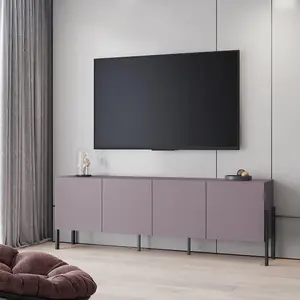 Chic Yukon 25 TV Cabinet 2040mm in Plum - Stylish Entertainment Centre H700mm D400mm