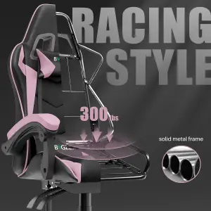 Ergonomic Gaming Chair,Soft PU Leather with Adjustable Reclining Back