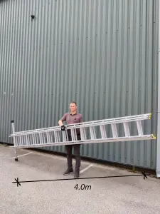 Triple Extension Ladder 3 x 15 Rung 10m Max Open Height 4.0m Closed