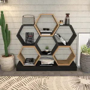 Decorotika Cicek Hexagonal Bookshelf