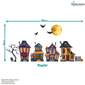 Halloween Haunted Village Window Stickers (Regular size)