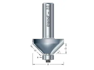 Trend 46/38 x 1/2 TCT Bearing Guided Chamfer 45 Degree 50 x 19mm