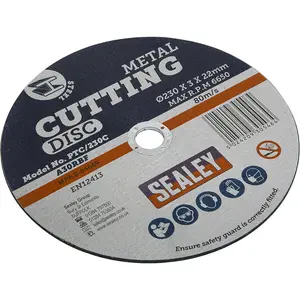 Premium 230 x 3mm Flat Metal Cutting Disc for Heavy Duty Angle Grinders