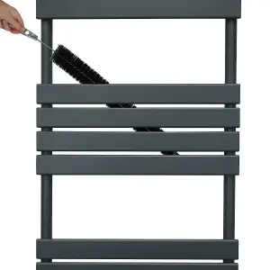 Flat Panel Towel Radiator - 1200mm x 450mm - Anthracite Grey