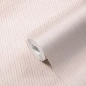 Galerie Maison Charme Pink Pinstripe Motif Wallpaper Roll