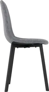 Berlin Chair Dark Grey Fabric Priced for set of 4