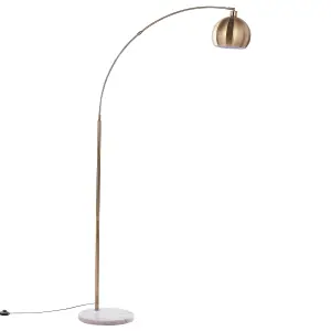 Beliani Modern Metal Floor Lamp Brass PAROO