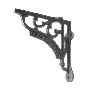 Oakcrafts - Pair of Antique Cast Iron Covent Garden Shelf Brackets - 150mm x 150mm