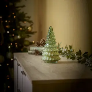 Candlelight Green Christmas tree Apple cinnamon cookie Large Decorative candle