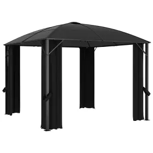 Berkfield Gazebo with Curtains 300x300x265 cm Anthracite