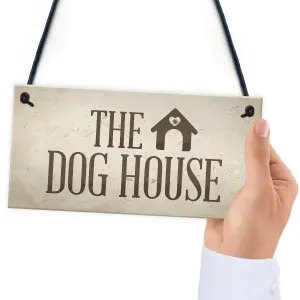 Red Ocean The Dog House Door Hanging Plaque Dog Man Cave Novelty Sign Husband Men Gift For Him