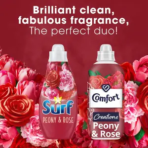 Surf Laundry Washing Liquid Detergent Peony & Rose 2.6 Litre, 96 Washes, 4Pk