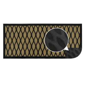 JVL Vienna Rubber Backed Scraper Doormat, 45x100cm, Droplet