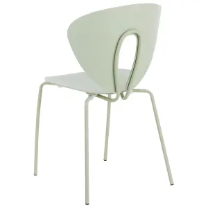 Set of 2 Dining Chairs TRACY Light Green