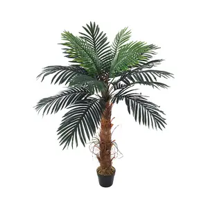 Artificial Plant Indoor Plant House Plant Fake Palm Tree in Black Pot H 120 cm