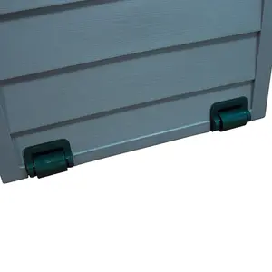 Wood Panel Effect Outdoor Storage Box - Weatherproof Wheeled Storage Chest for Garden Equipment - H54x W112 x D49cm, 296L Capacity