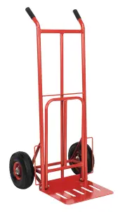 Sealey Folding Sack Truck With Pneumatic Tyres 250kg Capacity Red CST990