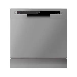 Baridi Compact Tabletop Dishwasher 8 Place Settings, 6 Programmes - Silver