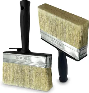 2Pcs Fence Paint Brushes, Block Brush Set, Decking Paint Brush, Shed and Fence Brush, Masonry Paint Brush