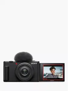 Sony ZV-1F Compact Vlogging Camera With 20mm Lens, 4K Ultra HD, 20.1MP, Wi-Fi, Bluetooth, 3" Vari-Angle Touch Screen, Black