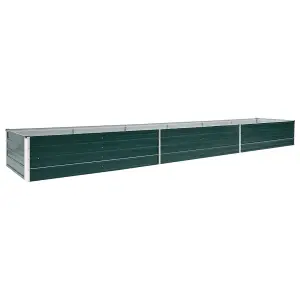 Berkfield Garden Raised Bed Galvanised Steel 480x80x45 cm Green