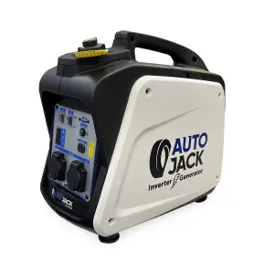 Autojack Petrol Generator Quiet Portable Suitcase Camping Inverter 800W