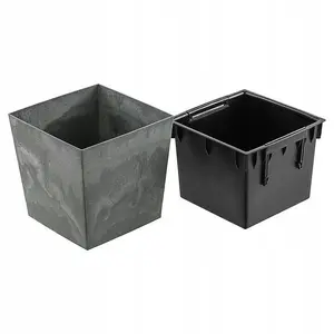 Plant Flower Pot Concrete Square Planter Inner Pot Garden Patio Home Large Beton Concrete 7.5 Litres