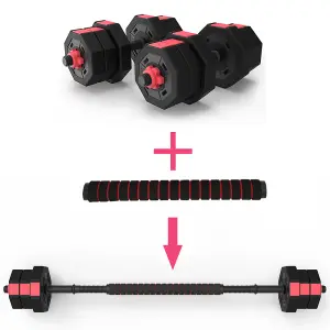 SunDaze Barbell Dumbbell Set 20kg Weight Plates Kit Fitness Gym