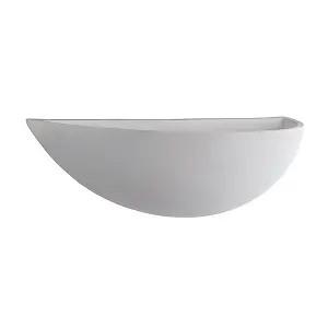 Luminosa Mini Crescent 1 Light Indoor Wall Light White Plaster, E27