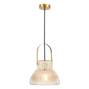 Litecraft Visconte Sala Brass Ceiling Pendant