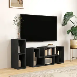 HOMCOM TV Unit for TVs up to 75 Inches, Free Combination TV Stand, Black